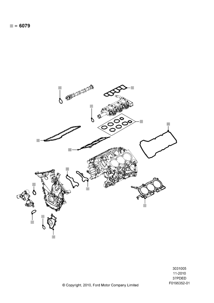 05B - Engine Gasket Kits, 3.7L 4V PFI V6 NA Gas; 03/NOV/2010-23/DEC/2014