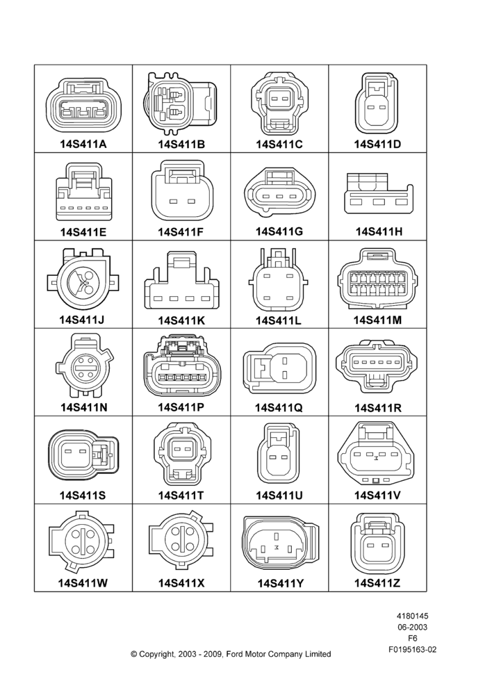 45CA - Pigtail Wiring Kits, Page A, Sensors; 02/JUN/2003-06/JUL/2009