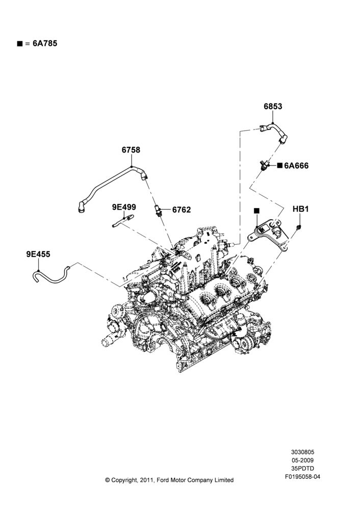 05B - Emission Control - Crankcase, 3.5L DOHC T/C V6 Gas; 15/JUN/2009-03/NOV/2014