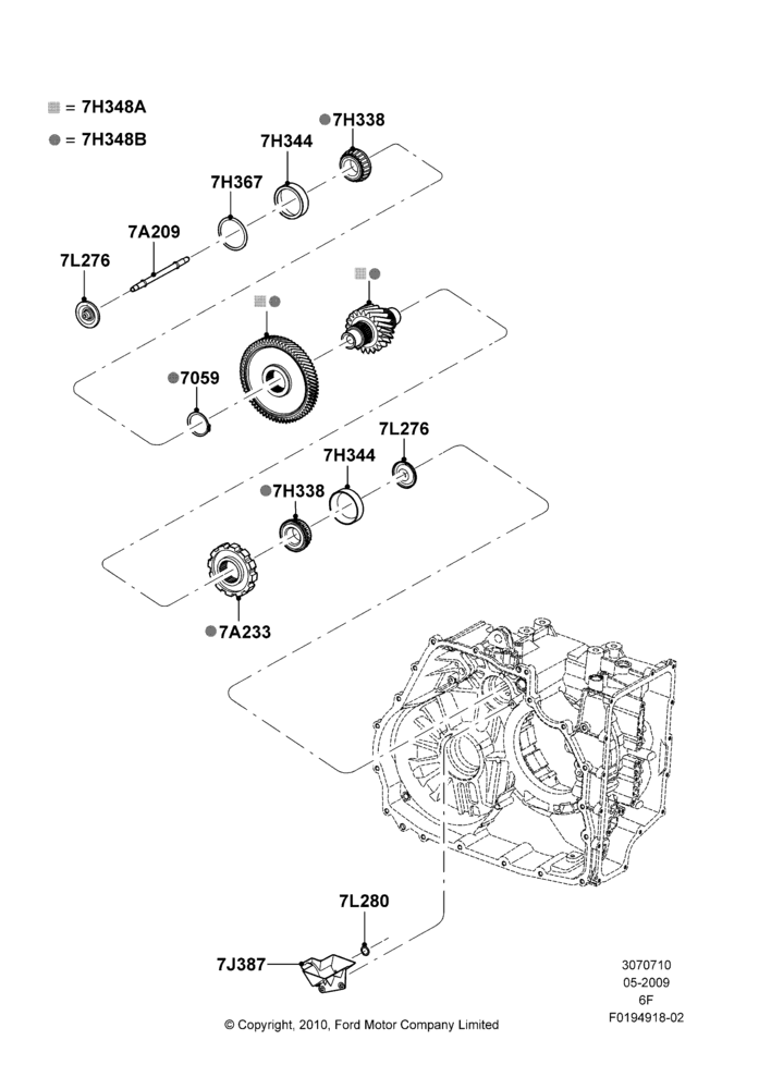10C - Transfer Drive Components, 6 Speed Auto Transmission 6F50, 6 Speed Auto Transmission 6F55; 15/JUN/2009-01/MAR/2019
