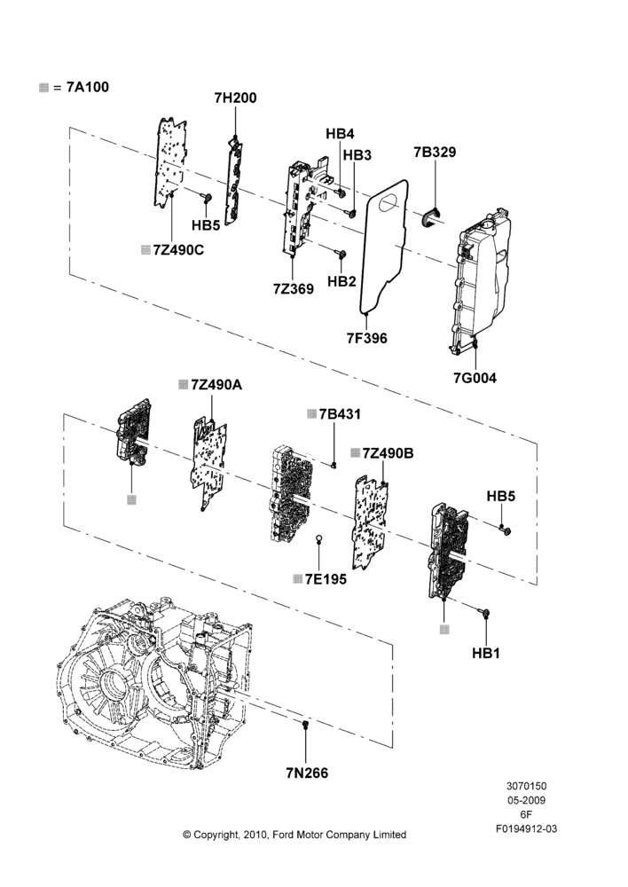 50C - Valve Body And Main Control, 6 Speed Auto Transmission 6F50, 6 Speed Auto Transmission 6F55; 15/JUN/2009-01/MAR/2019