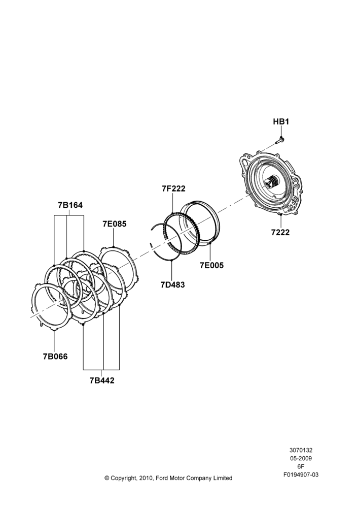 32C - Intermediate Clutch and Components, 6 Speed Auto Transmission 6F50, 6 Speed Auto Transmission 6F55; 15/JUN/2009-01/MAR/2019