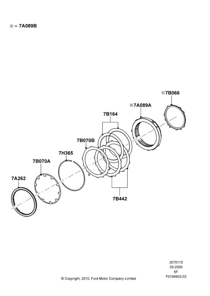 15C - Forward Clutch and Components, 6 Speed Auto Transmission 6F50, 6 Speed Auto Transmission 6F55; 15/JUN/2009-01/MAR/2019