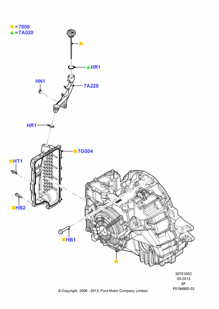 05C - Transmission & Speedometer Drive, 6 Speed Auto Transmission 6F50, 6 Speed Auto Transmission 6F55; 15/JUN/2009-08/DEC/2009