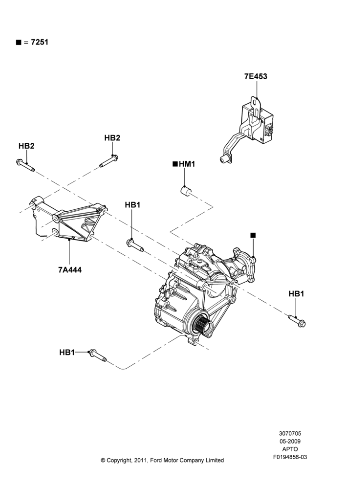 05D - Transfer Drive Case, 4WD; 15/JUN/2009-06/FEB/2012