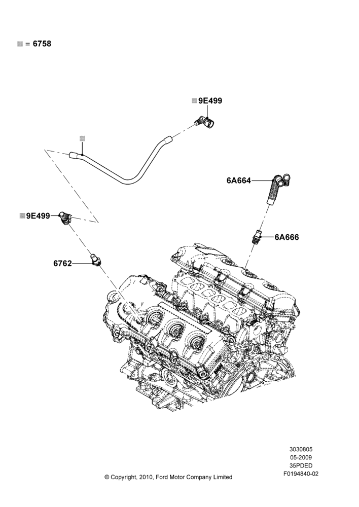 05B - Emission Control - Crankcase, 3.5L 4V DOHC VCT SMPI V6 Gas; 15/JUN/2009-06/FEB/2012