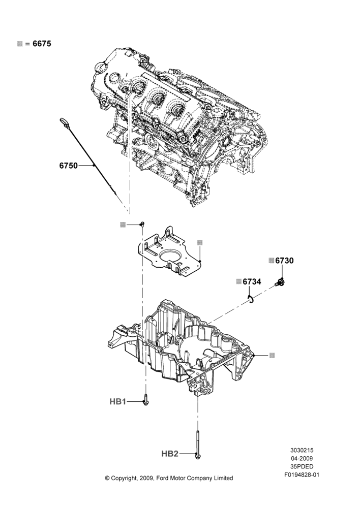 15B - Oil Pan/Oil Level Indicator, 3.5L 4V DOHC VCT SMPI V6 Gas; 15/JUN/2009-06/FEB/2012