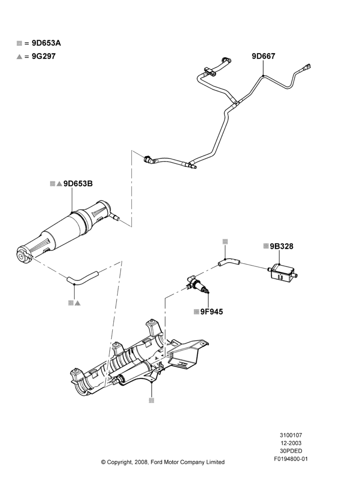 07J - Fuel Vapour System, 3.0 V6 24V DOHC EFI Modular, With Onboard Vapour Recovery System; 22/DEC/2003-01/MAY/2006