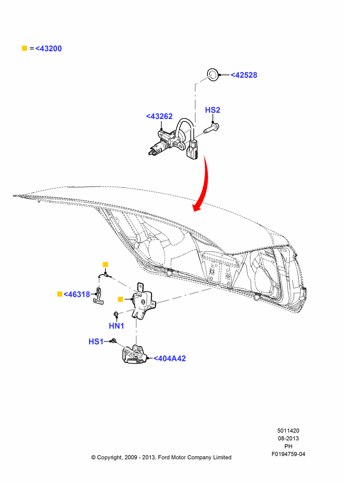 20 - Luggage Compt/Tailgte Lock Controls; 15/JUN/2009-01/MAR/2019