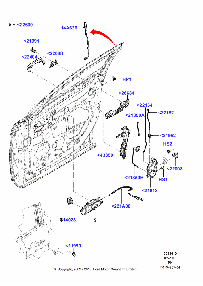 10 - Front Door Lock Controls; 15/JUN/2009-01/MAR/2019