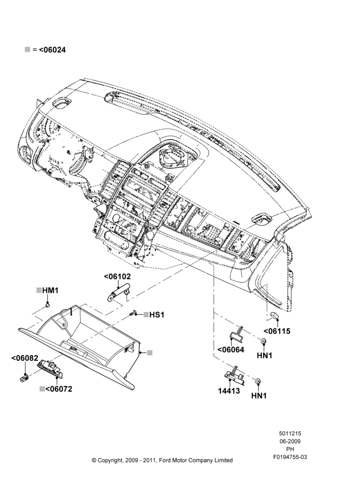15 - Glove Box; 15/JUN/2009-01/MAR/2019