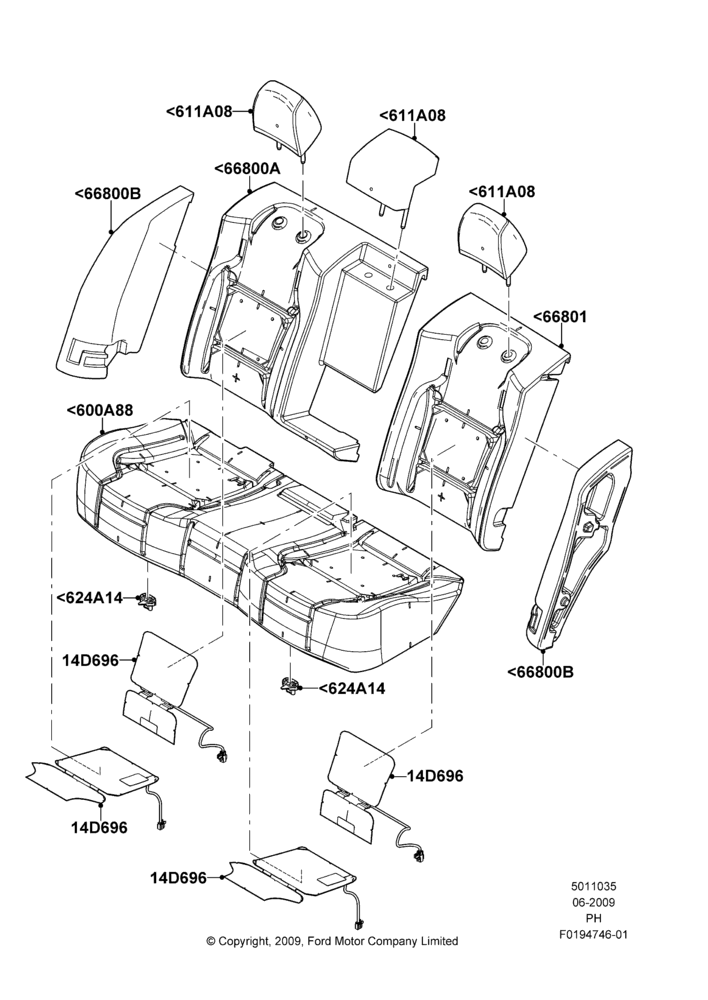 35A - Rear Seat Pads/Valances & Heating; 15/JUN/2009-06/FEB/2012