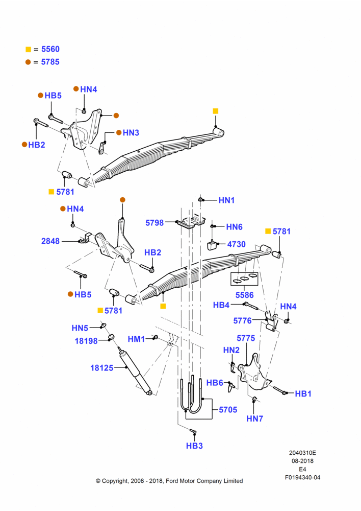 10E - Rear Springs and Shock Absorbers, Ford 250 Series, Ford 350 Series; 06/AUG/2007