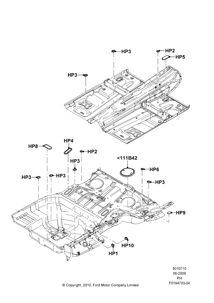 10 - Plugs - Floor Pan; 15/JUN/2009-01/MAR/2019