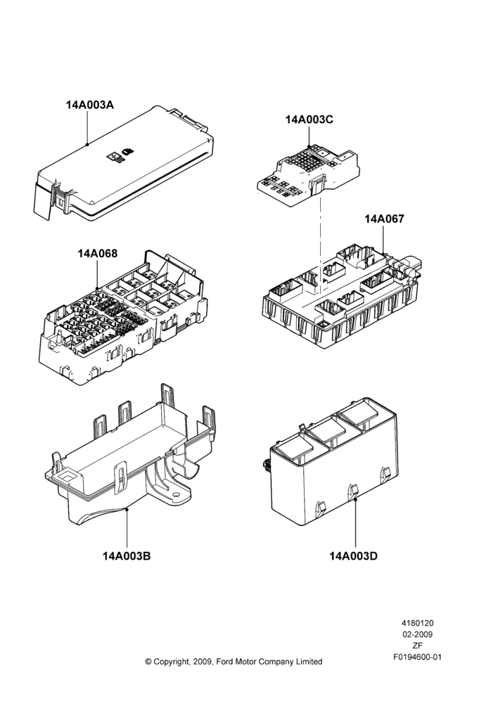 20D - Fuses, Holders and Circuit Breakers, Fuse panels and Relay panels; 26/FEB/2009-27/JUN/2014