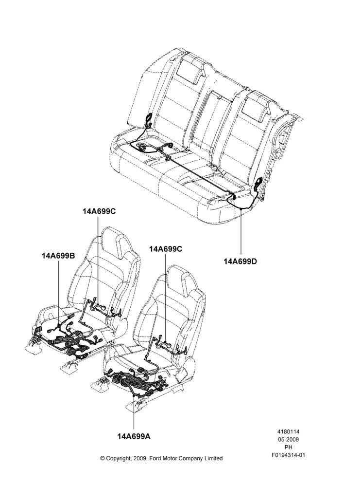 14 - Wiring - Seats; 15/JUN/2009-01/MAR/2019