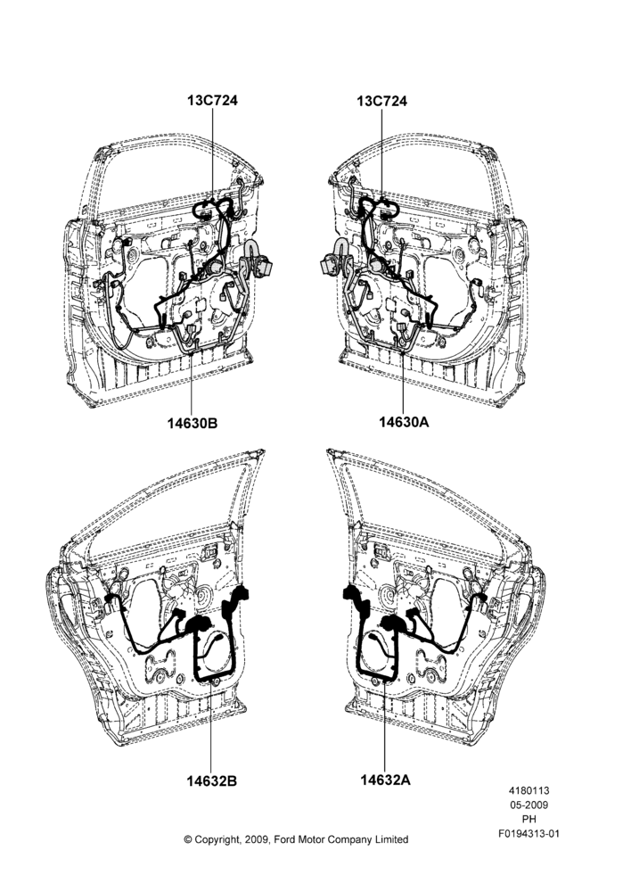 13 - Wiring - Body Closures; 15/JUN/2009-01/MAR/2019