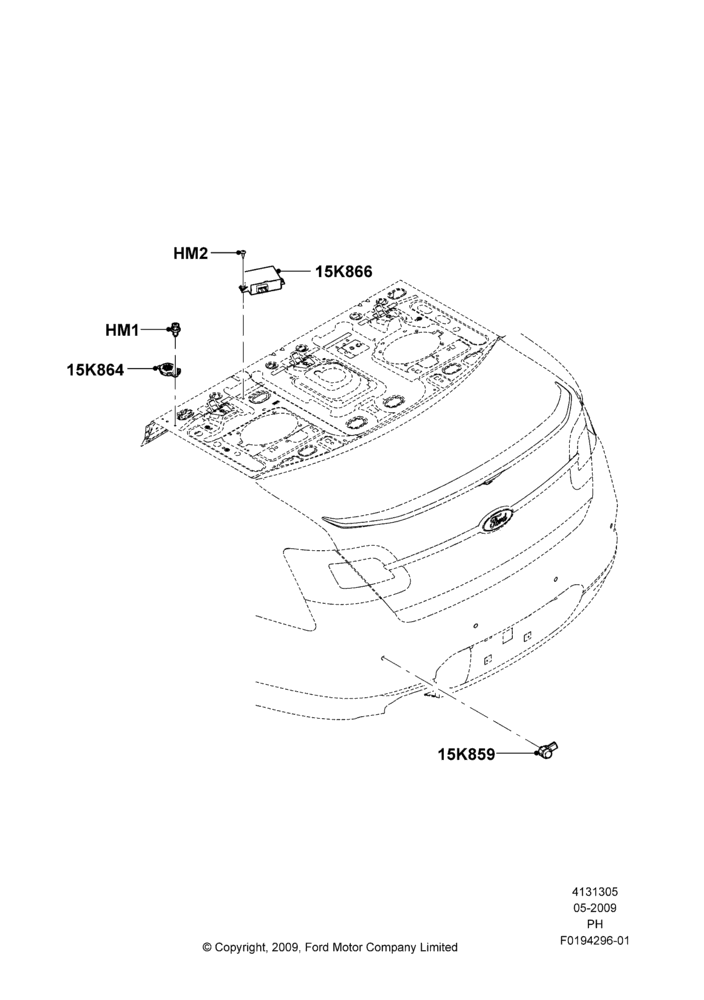 05A - Parking Distance Control, With Reverse Proximity Sensor; 15/JUN/2009-06/FEB/2012