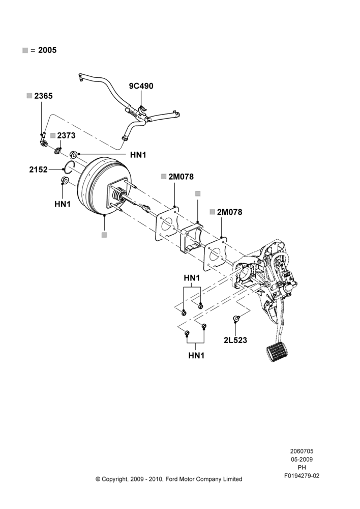 05A - Brake Booster; 15/JUN/2009-06/FEB/2012