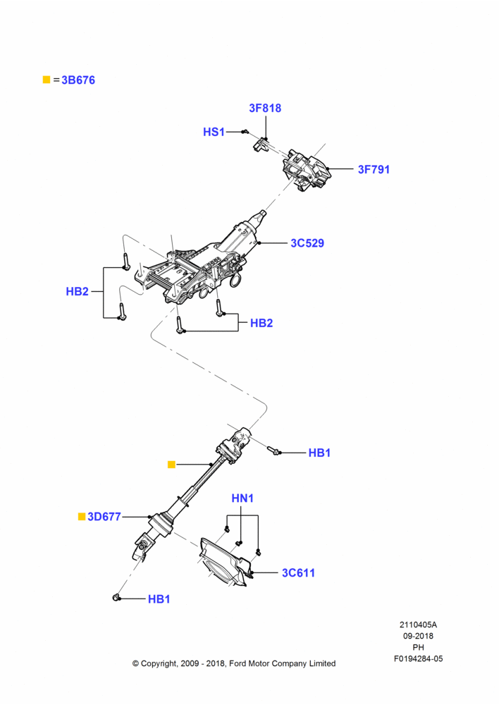 05A - Steering Column; 15/JUN/2009-06/FEB/2012