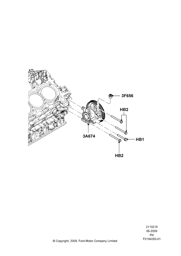 15 - Power Steering Pump Mounting; 15/JUN/2009-06/FEB/2012