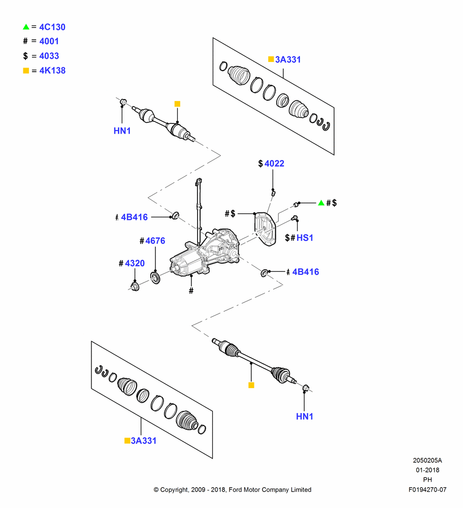 05A - Rear Axle, LHD 4WD (FTD), LHD 4WD (Part Time Drive); 15/JUN/2009-06/FEB/2012
