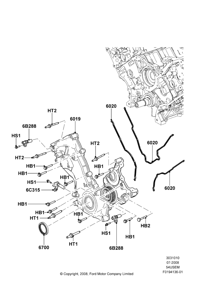 10G - Timing Gear Covers, 5.4L 3V V8; 15/SEP/2008-11/AUG/2014