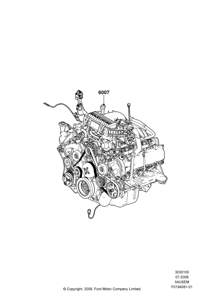 00G - Engine Assy Fully Dressed, 5.4L 3V V8; 15/SEP/2008-11/AUG/2014