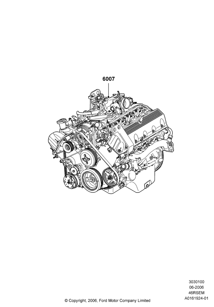 00C - Engine Assy Fully Dressed, Romeo 4.6 SOHC EFI; 19/JUN/2006-26/SEP/2011