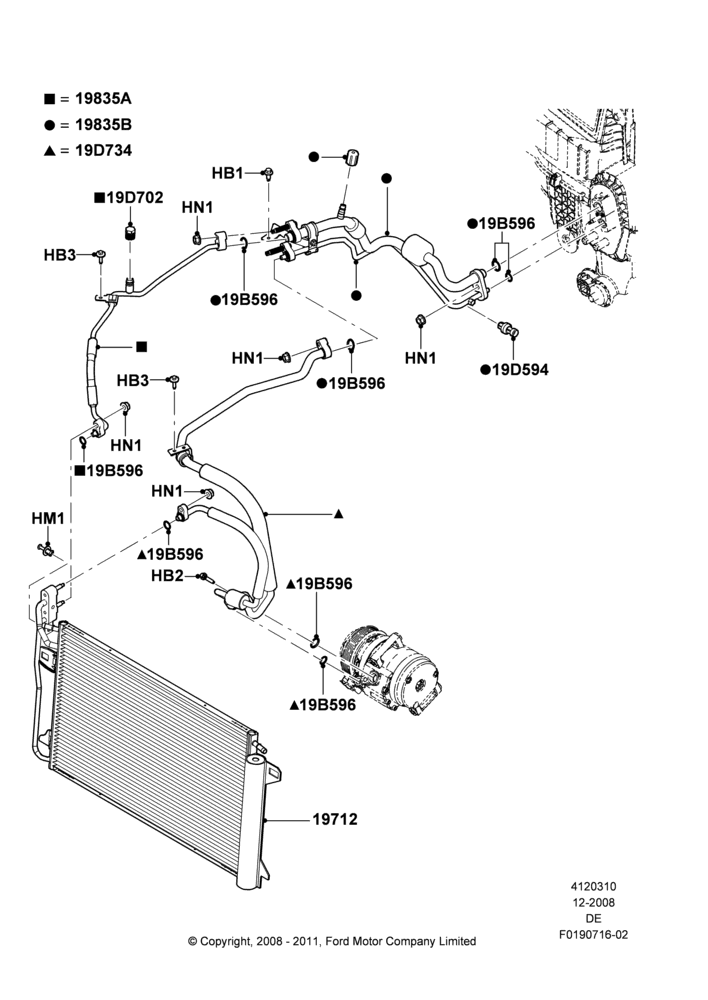 10J - Air Conditioning Condensr/Compressr, 3.5L 4V DOHC VCT SMPI V6 Gas, Condenser Assy; 04/FEB/2009-29/JUL/2012