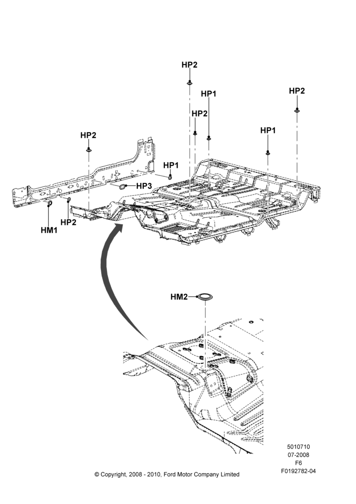 10E - Plugs - Floor Pan, Super Cab; 18/AUG/2008-23/DEC/2014
