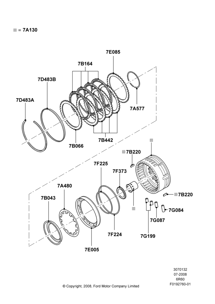 32D - Intermediate Clutch and Components, 6 Speed Automatic Trans (6R80); 18/AUG/2008-03/NOV/2010
