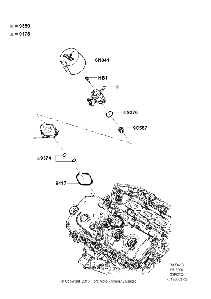 13A - Fuel Injection Pump-Engine Mounted, 3.5L DOHC T/C V6 Gas; 06/JUL/2009