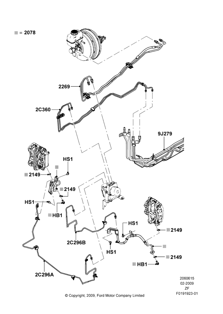 15C - FRONT BRAKE LINES; 26/FEB/2009-27/JUN/2014