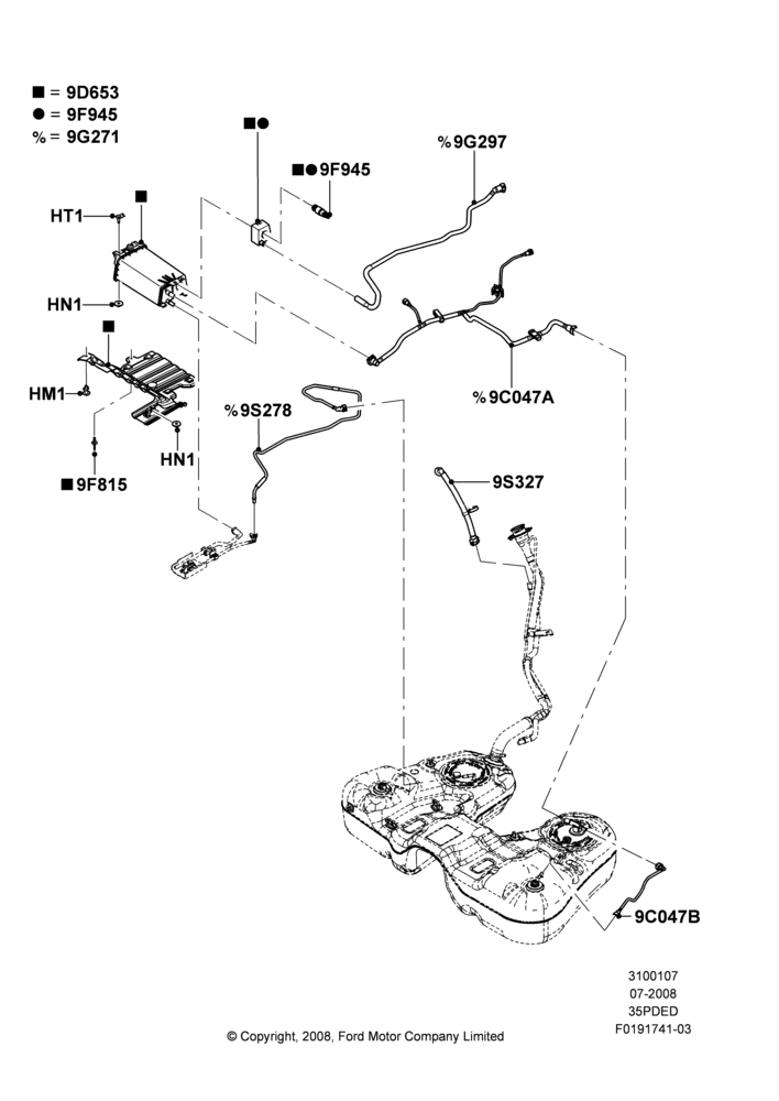 07E - Fuel Vapour System, 3.5L 4V DOHC VCT SMPI V6 Gas; 13/AUG/2008-15/JUN/2009