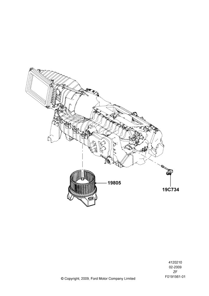 10B - Heater/Air Cond.Internal Components; 26/FEB/2009-27/JUN/2014