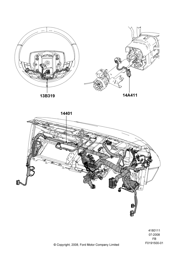 11E - Wiring - Dash And Floor Console, With Automatic Air Conditioning; 21/JUL/2008-26/SEP/2011