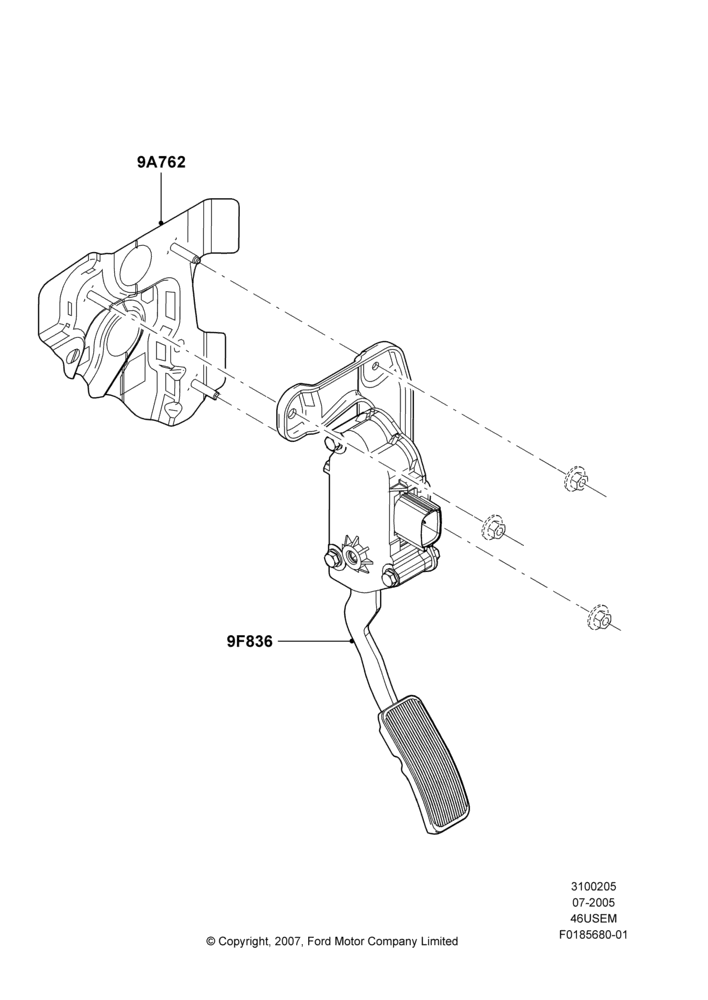 05C - Accelerator/Injection Pump Controls, 4.6L 3V V8; 19/JUL/2005-16/DEC/2010