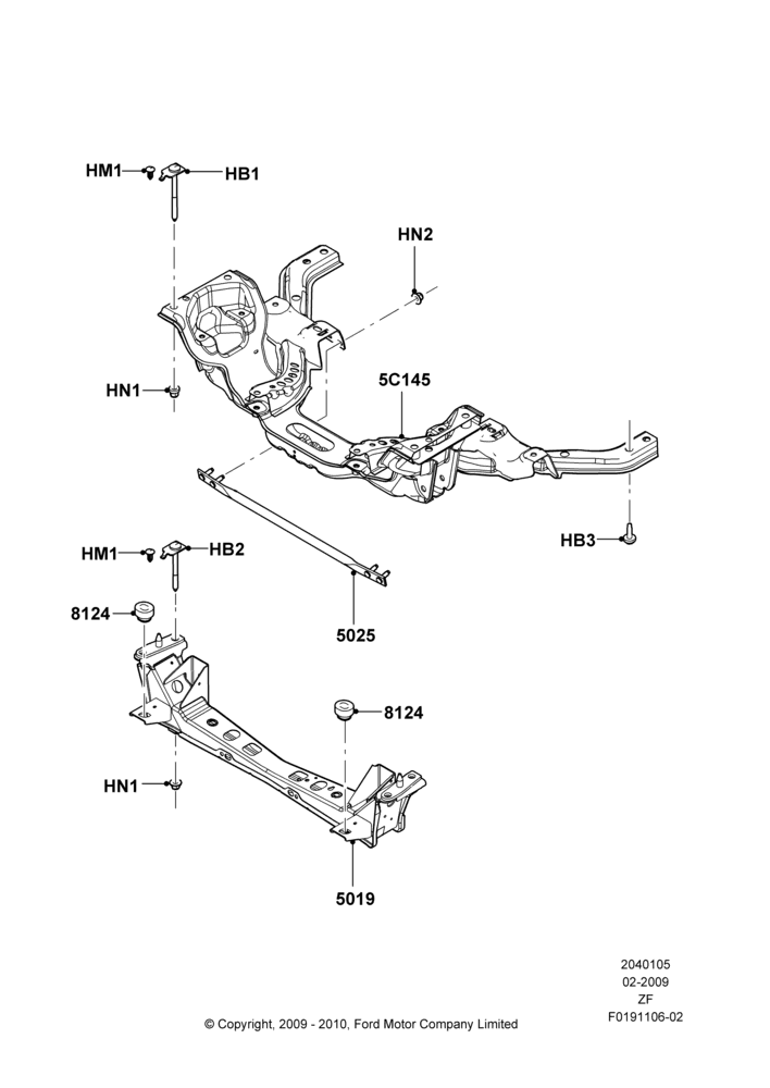 Front Susp.Arms/Stabilizer/X-Member, Crossmember