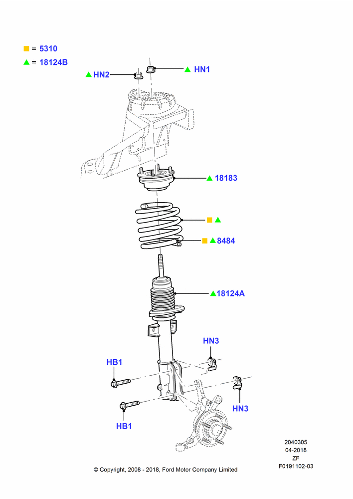 Front Suspension Struts and Springs, (-) Shelby