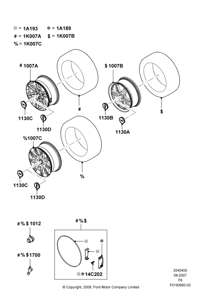 05XB - Wheels, Accessory, Additional Parts May Be Required, Refer To The Installation Instructions Found Under Tech Specs At The Genuine Ford Accessory (GFA) Web Site, See Vehicle Restrictions And Modification Requirements, www.fordaccessoriesstore.com, www.lincolnaccessories.com; 13/AUG/2007-18/AUG/2008