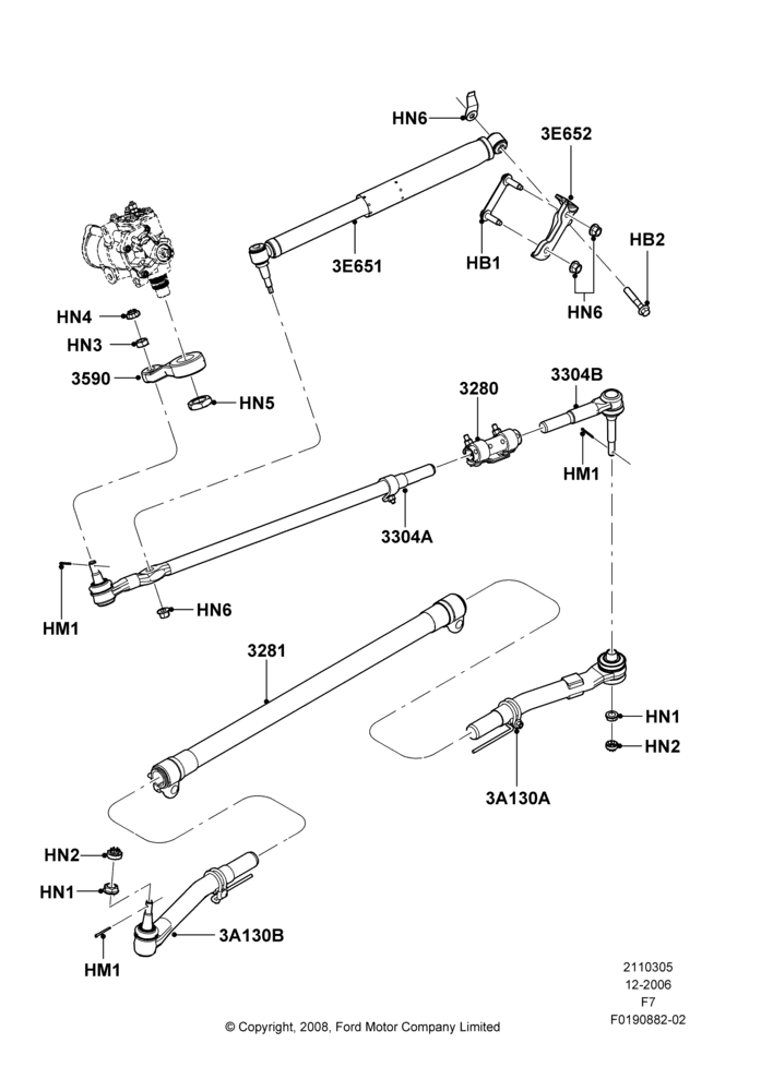05G - Steering Linkage, All 450/550 Series; 18/DEC/2006-12/FEB/2010