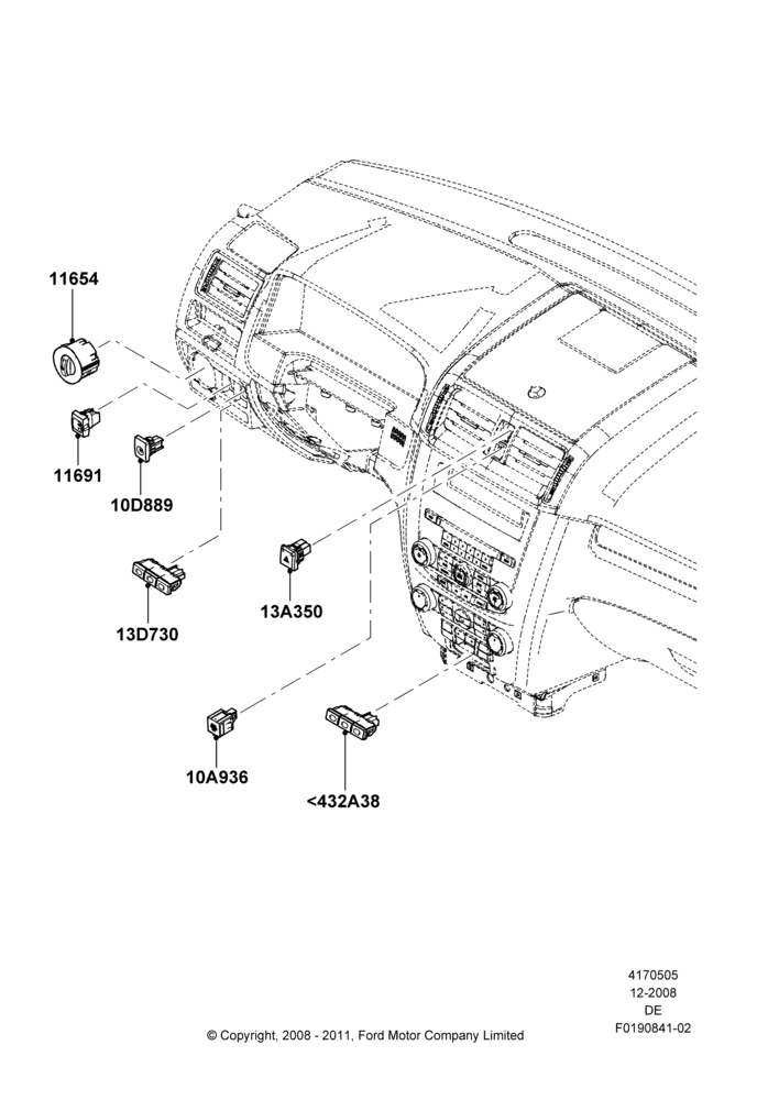 05E - Instrument Panel Related Parts, Mercury Division Derivative; 04/FEB/2009-03/AUG/2009
