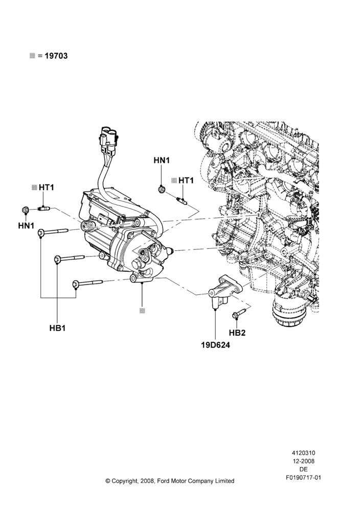 10K - Air Conditioning Condensr/Compressr, 2.5L 4v PFI I4 Gas/Electric, Compressor Assy; 04/FEB/2009-29/JUL/2012