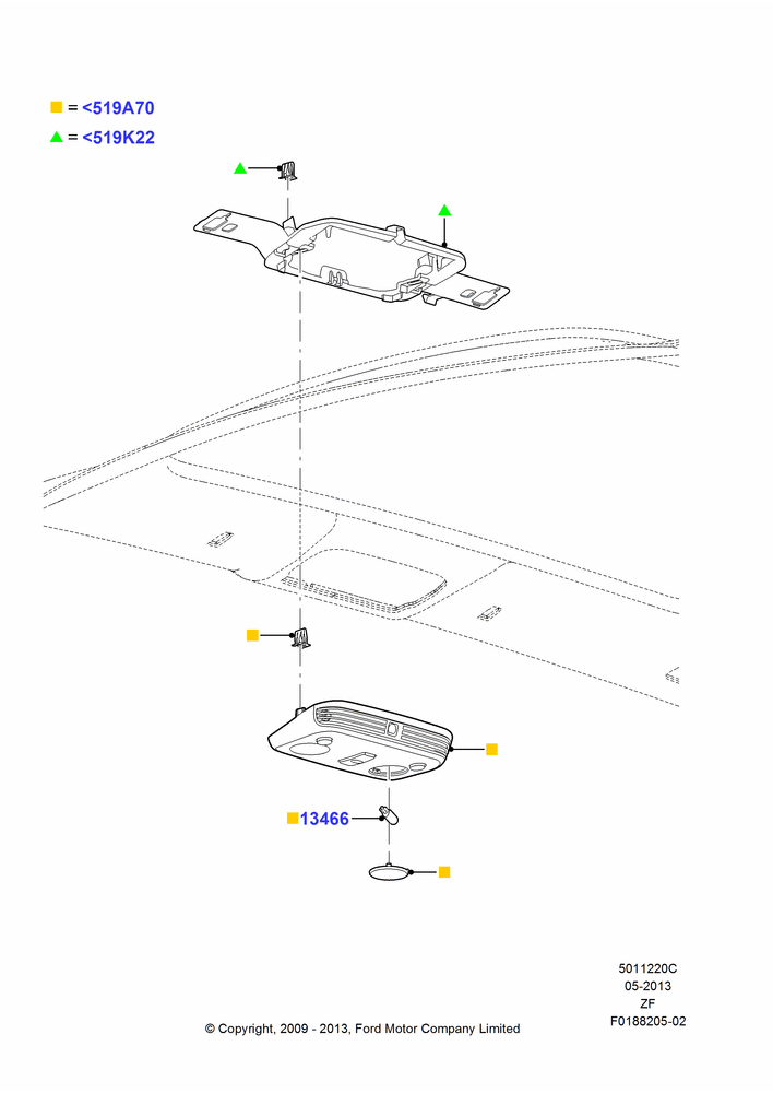 Console - Overhead, Coupe, Less Anti-Theft Alarm