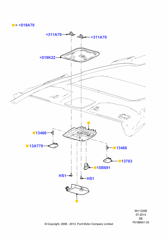 20E - Console - Overhead, Mercury Division Derivative; 04/FEB/2009-29/JUL/2012