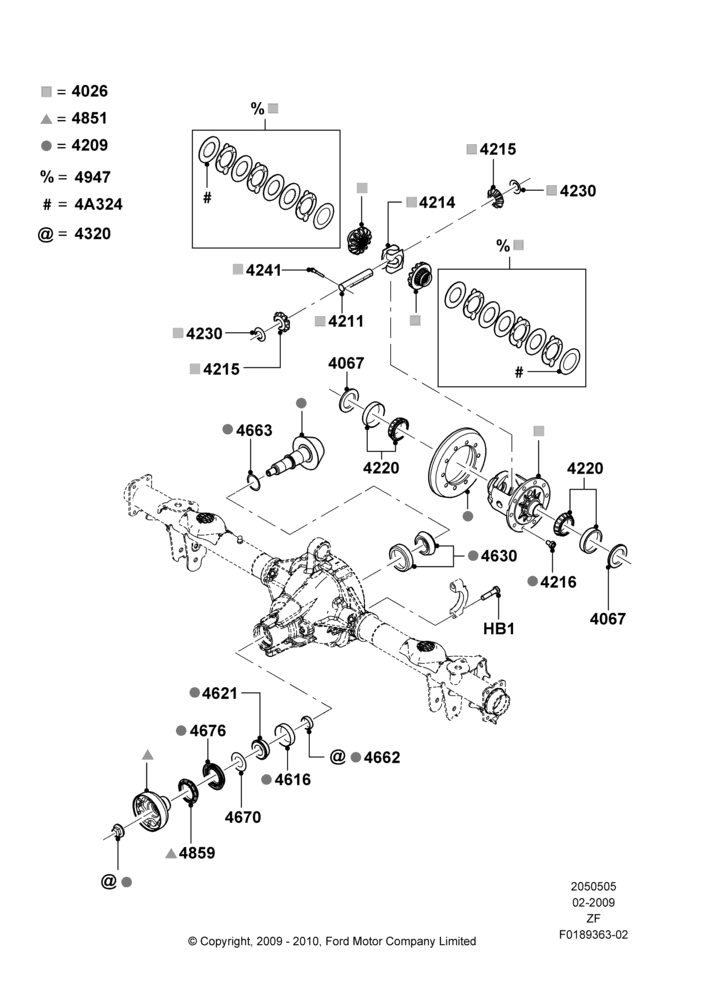 Components - Rear Axle Diff & Carr., 5.0L V8 32V DOHC EFI Modular, 5.4L 4V DOHC EFI S/C ALUM V8 G, Rear Axle Limited Slip Differential, 5.8L DOHC SC GAS, Limited Slip Rear Axle Upgrade