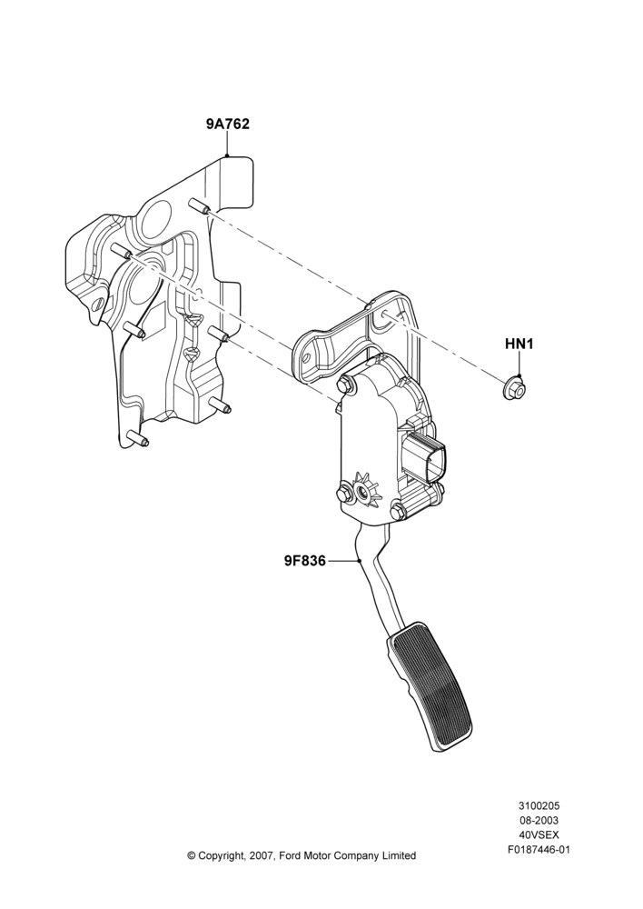 05H - Accelerator/Injection Pump Controls, 4.0L V6 12V SOHC EFI; 04/AUG/2003-16/DEC/2010