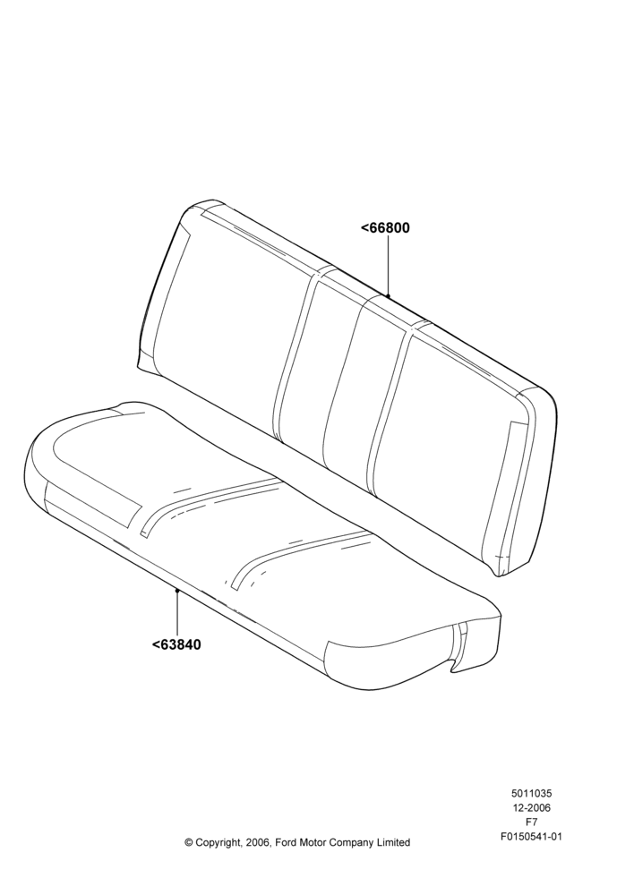 35F - Rear Seat Pads/Valances & Heating, Crew Cab, With 2nd Row Bench Seat - 3 Passngr; 18/DEC/2006-12/FEB/2010