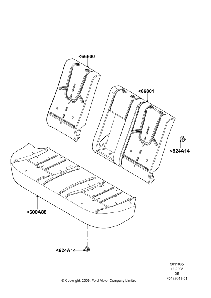 35B - Rear Seat Pads/Valances & Heating, 3.5L 4V DOHC VCT SMPI V6 Gas, 3.0L 4V OHC V6 Duratec 230HP, 2.5L Duratec HE PFI (170PS); 04/FEB/2009-29/JUL/2012
